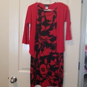 Beautiful dress with detached cardigan